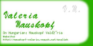 valeria mauskopf business card